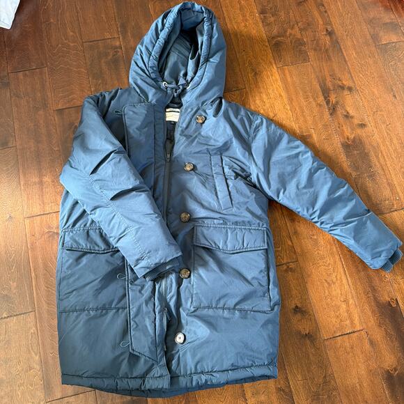 Universal Thread Women’s Parker Jacket Large Winter Hooded Blue - Picture 4 of 6